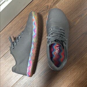 NOBULL Gray Athletic Shoes with Multicolor Sole